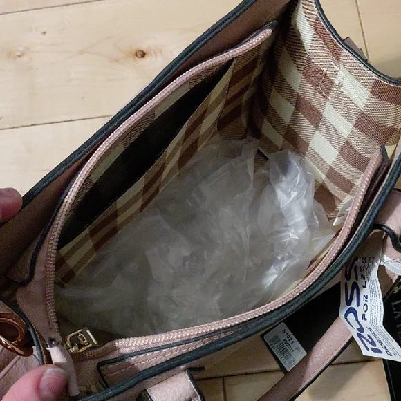 La Terre Blush Pink Satchel with Top Handles NWT - Picture 4 of 5